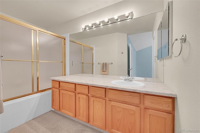 4006 E Geddes Cir, Centennial, CO 80122 - bathroom with vanity and enclosed tub / shower combo