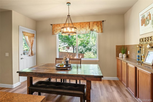 2192 Paint Pony Cir, Castle Rock, CO 80108 - dining space featuring light wood-style floors and baseboards