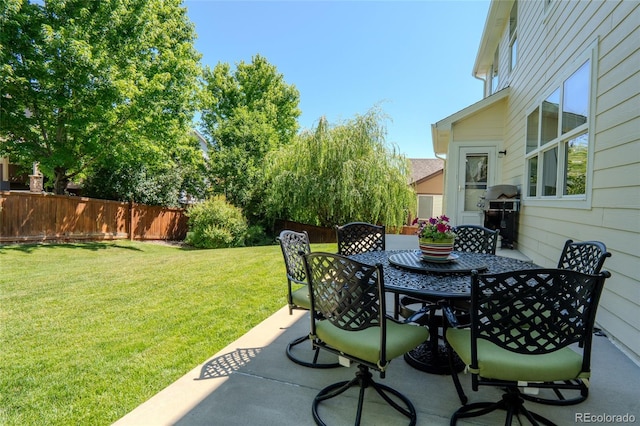 2192 Paint Pony Cir, Castle Rock, CO 80108 - view of patio / terrace featuring area for grilling and outdoor dining area