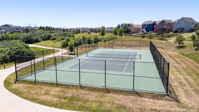2192 Paint Pony Cir, Castle Rock, CO 80108 - view of tennis court featuring a residential view