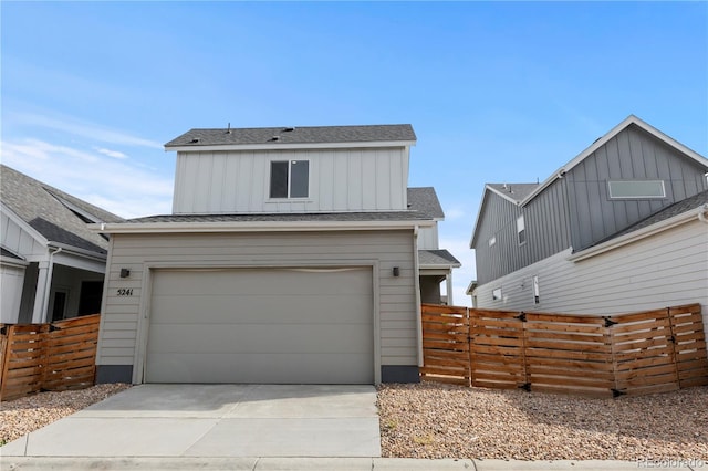 view of front of home featuring a garage