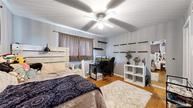 41 S Fenton St, Lakewood, CO 80226 - bedroom with wood finished floors and ceiling fan