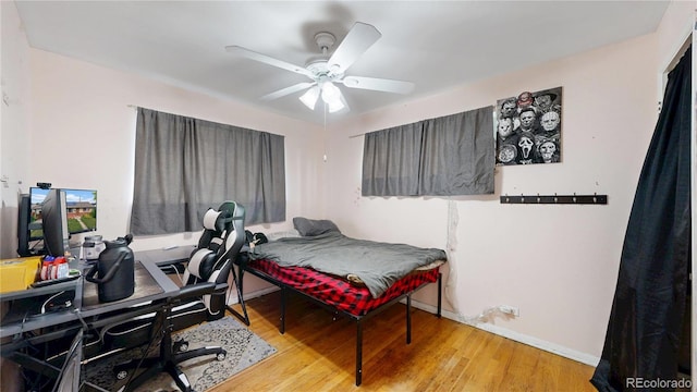 41 S Fenton St, Lakewood, CO 80226 - bedroom featuring wood finished floors, a desk, and ceiling fan