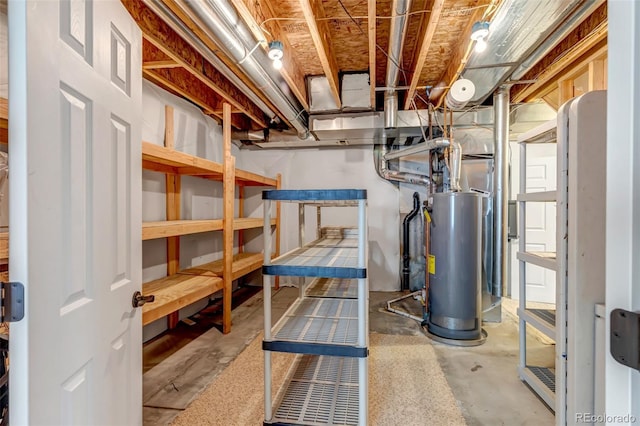 interior space featuring water heater