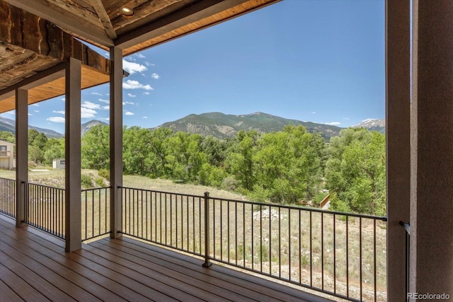16985 County Road 306, Buena Vista, CO 81211 - wooden deck with a mountain view