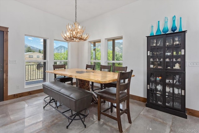 16985 County Road 306, Buena Vista, CO 81211 - dining space with a chandelier and baseboards