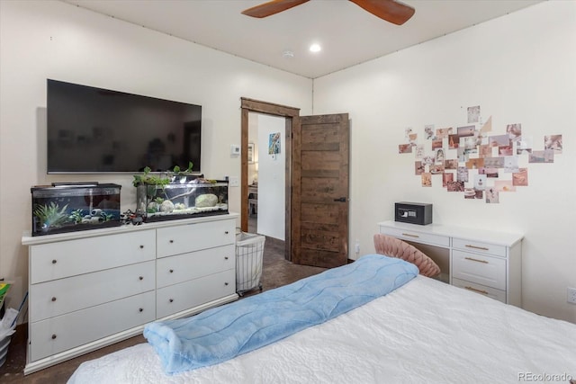 16985 County Road 306, Buena Vista, CO 81211 - bedroom with a ceiling fan and recessed lighting