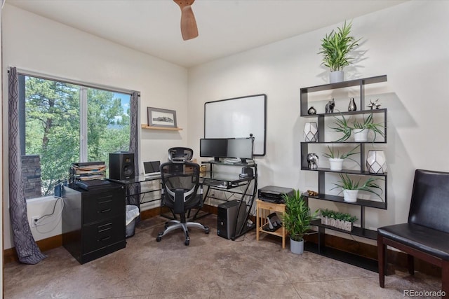 16985 County Road 306, Buena Vista, CO 81211 - office area with a ceiling fan