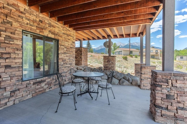 16985 County Road 306, Buena Vista, CO 81211 - view of patio with a mountain view and outdoor dining space
