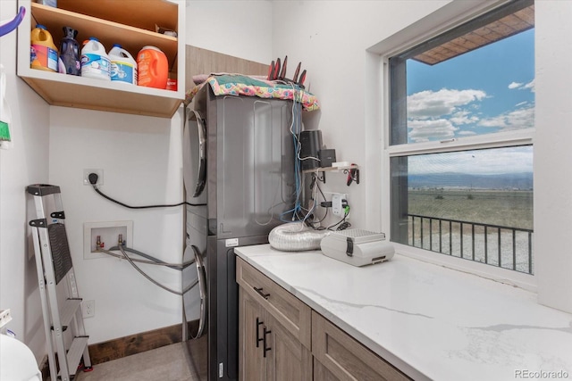 16985 County Road 306, Buena Vista, CO 81211 - laundry room with cabinet space and estacked washer and dryer
