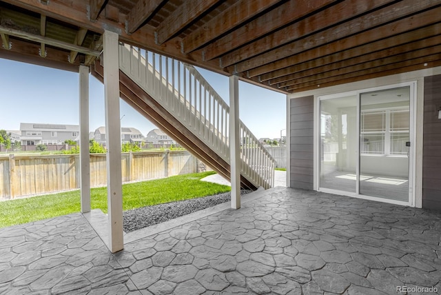 14345 Dahlia St, Thornton, CO 80602 - fenced backyard with a patio area, a water view, stairs, and a residential view