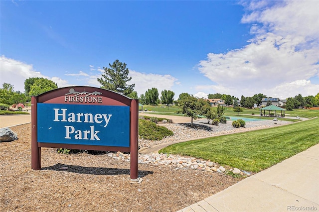 6230 Snowberry Ave, Firestone, CO 80504 - view of home's community with a gazebo and a lawn