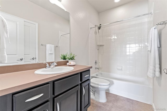 18180 W 84th Pl, Arvada, CO 80007 - bathroom with shower / washtub combination, vanity, and tile patterned floors