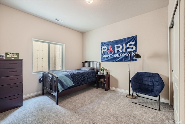 view of carpeted bedroom