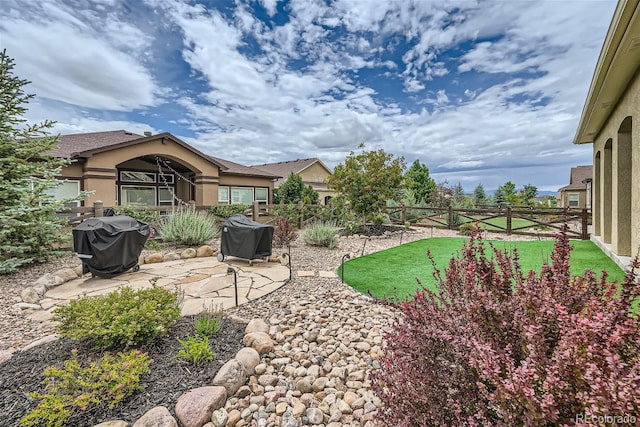 view of yard with a patio