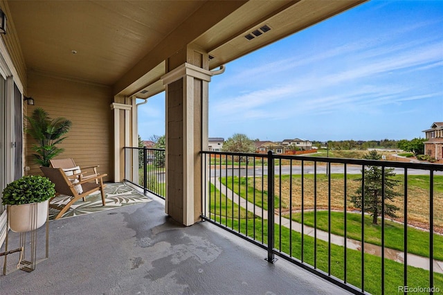 balcony with a residential view