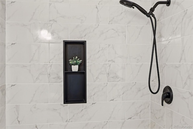 bathroom view of a tile shower
