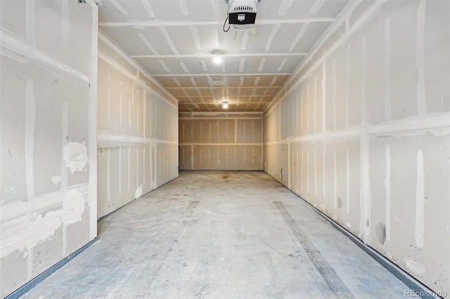 storage room with a garage