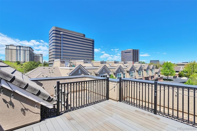 deck featuring a residential view