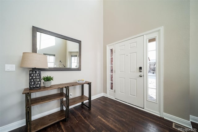 entryway featuring dark hardwood / wood-style floors