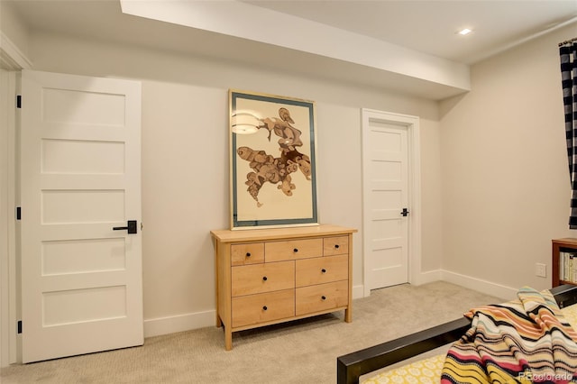 view of carpeted bedroom