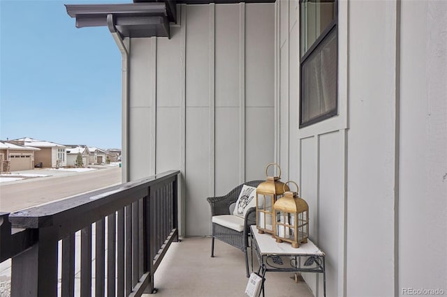 balcony featuring a residential view