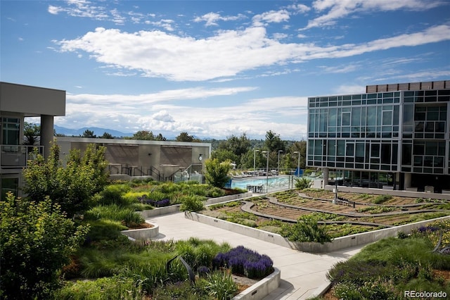 view of home's community featuring a pool