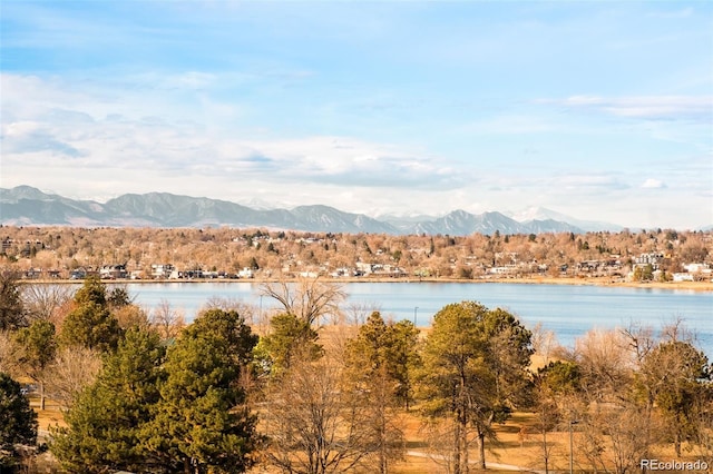 water view featuring a mountain view