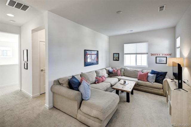 view of carpeted living room