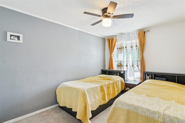 11941 Bellaire St Unit B, Thornton, CO 80233 - carpeted bedroom featuring a textured ceiling and ceiling fan