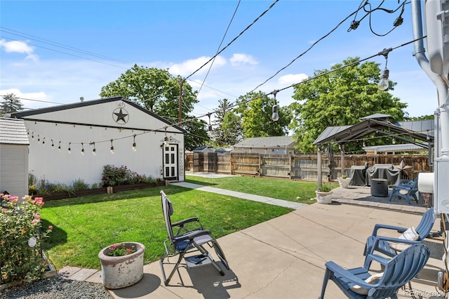 4389 S Sherman St, Englewood, CO 80113 - fenced backyard featuring a gazebo and a patio