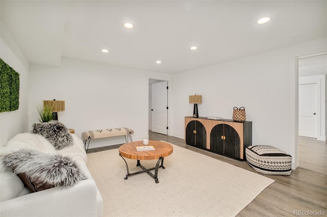 621 S Harrison Ln, Denver, CO 80209 - living room with wood finished floors, recessed lighting, and baseboards