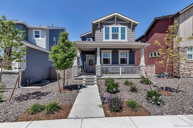 8049 Monte Vista Cir, Littleton, CO 80125 - craftsman-style home with a porch