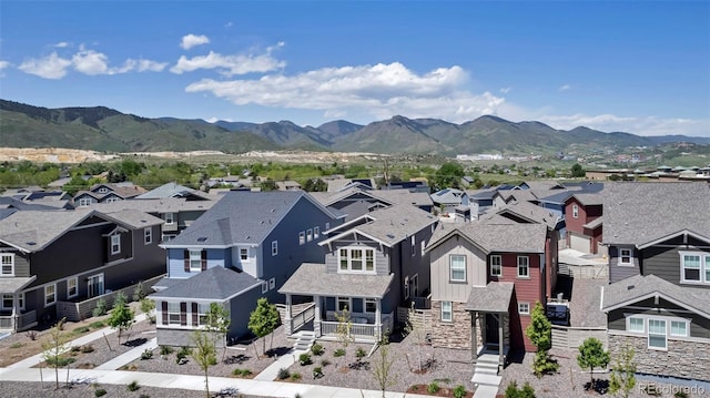8049 Monte Vista Cir, Littleton, CO 80125 - aerial view of residential area with mountains