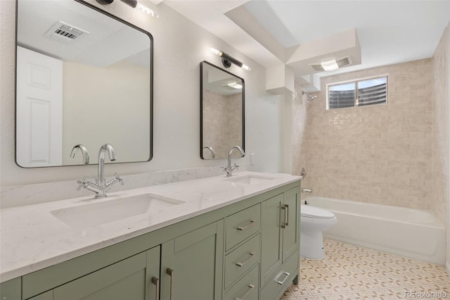 1205 W 101st Ave, Northglenn, CO 80260 - full bath with toilet, double vanity, and tub / shower combination
