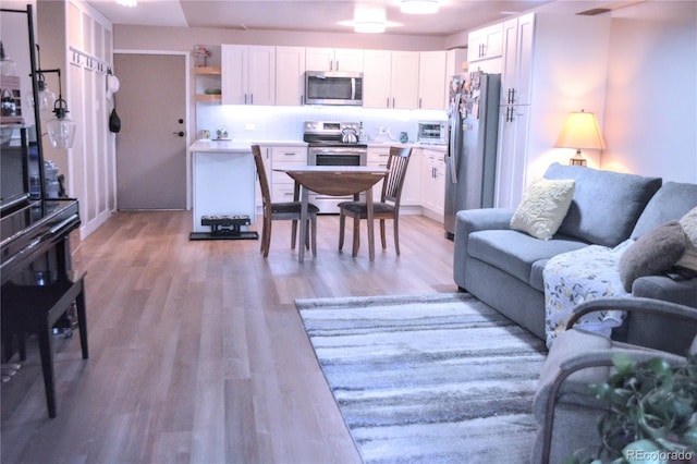 650 S Clinton St Unit 2A, Denver, CO 80247 - living room featuring light wood-style floors