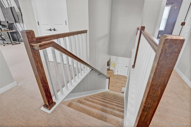 21900 E 46th Pl, Aurora, CO 80019 - staircase with carpet flooring and baseboards
