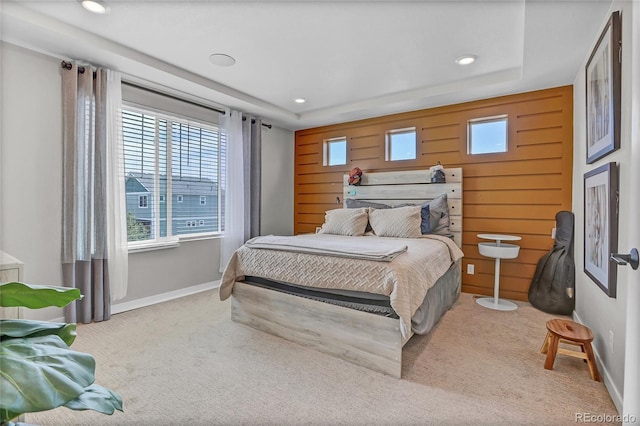 21900 E 46th Pl, Aurora, CO 80019 - carpeted bedroom with baseboards, recessed lighting, a raised ceiling, and multiple windows