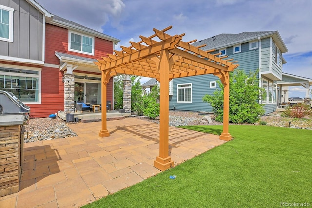 21900 E 46th Pl, Aurora, CO 80019 - view of patio featuring a pergola