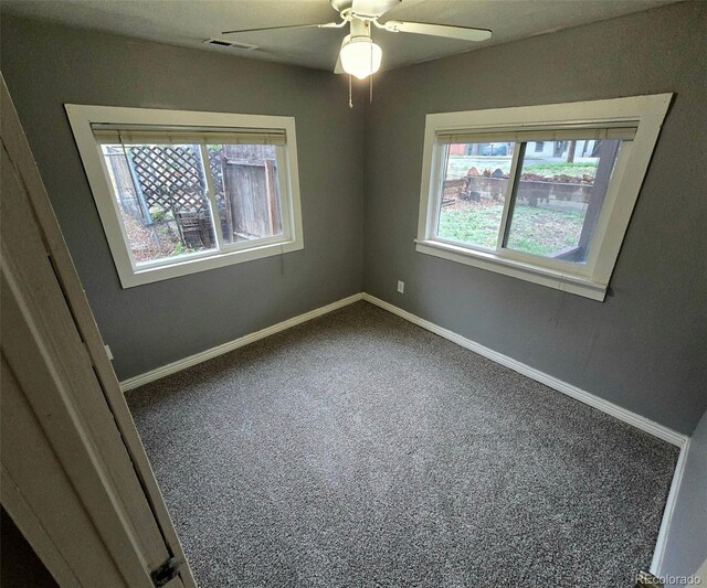 520 Prairie Rd, Colorado Springs, CO 80909 - spare room featuring carpet flooring, ceiling fan, and baseboards