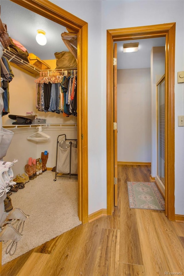 757 Thompson Park Rd, Fairplay, CO 80440 - walk in closet featuring wood finished floors