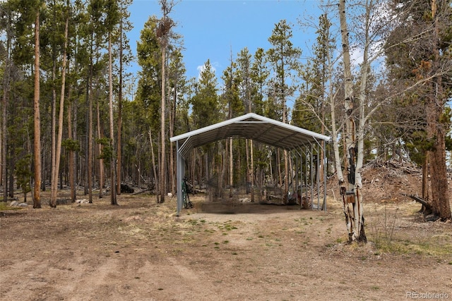 757 Thompson Park Rd, Fairplay, CO 80440 - view of yard featuring driveway and a carport