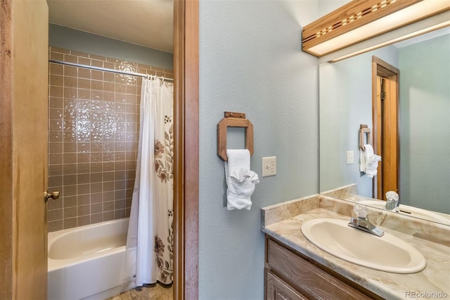 9430 Ryan Gulch Rd Unit 9450, Silverthorne, CO 80498 - bathroom featuring vanity and shower / bathtub combination with curtain