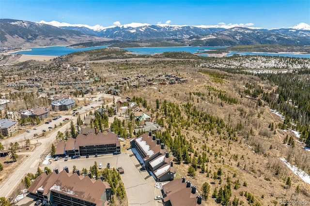 9430 Ryan Gulch Rd Unit 9450, Silverthorne, CO 80498 - aerial overview of property's location with a water and mountain view
