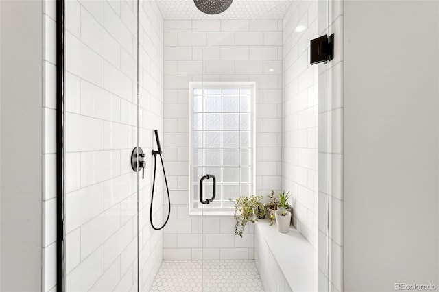 bathroom with walk in shower