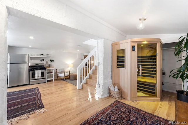 entryway featuring wood-type flooring