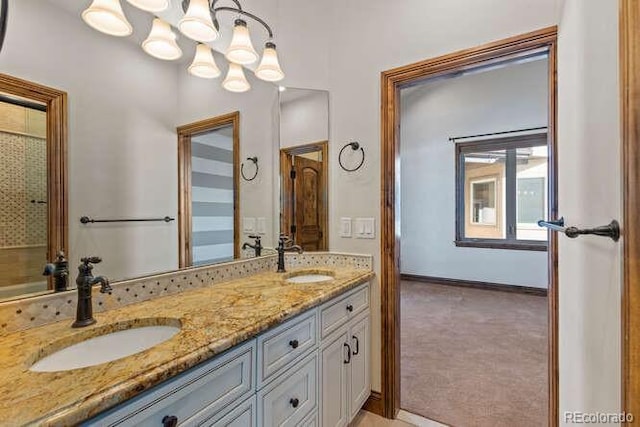 bathroom with vanity