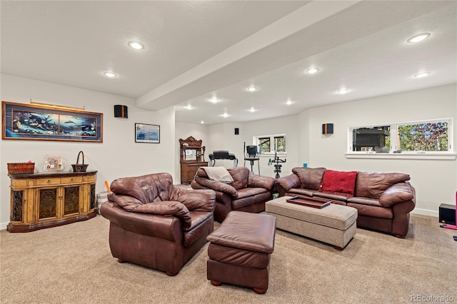 view of carpeted living room