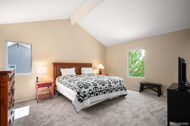 bedroom featuring carpet and baseboards