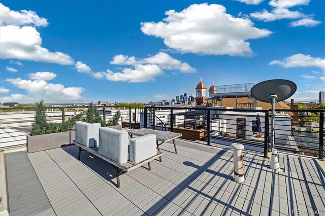 3615 Navajo St, Denver, CO 80211 - wooden terrace featuring a city view